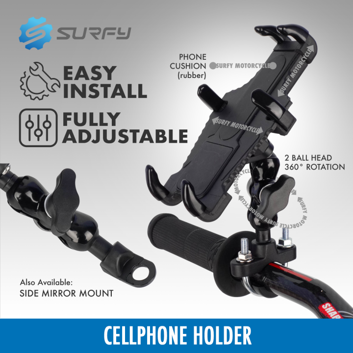 YOFAB Motorcycle Phone Mount For Peugeot Metropolis 400i RS, Anti Vibration Anti Slip Detachable Motorbike Phone Holder, 360 Rotatable Phone Mount - View #8