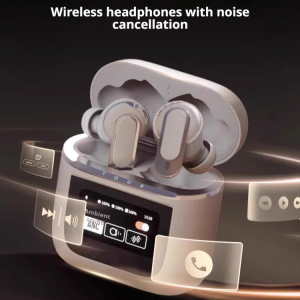 【Hot Sale】LCD smart touch screen ANC noise reduction Bluetooth headset smart waterproof