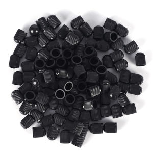 [Faster YG] 100pcs Black Plastic Auto Car Bike Motorcycle Truck Wheel Tire Valve Stem Cap