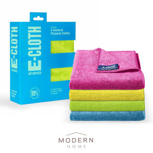 E-cloth 4-pack General Purpose Cleaning Cloth | Eco | Microfibre | Chemical-Free Cleaning | just add water