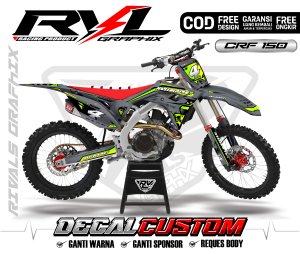 Decal sticker CRF 150 L design custom full body premium glosy doff hologram chrome tebal