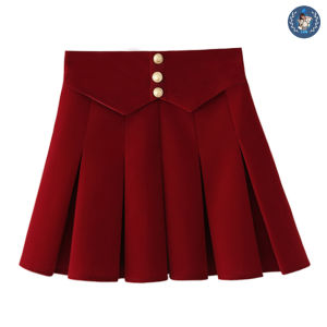 💥[Q003-9] Quần giả váy nữ 3 NÚT GIỮA phối XẾP LY có lưng thun co giãn chất tuyết mưa xinh xắn - L2M