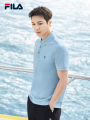 LAY FILA FIELD men's short sleeve polo shirt 2023 summer new lapel sports T-shirt.. 
