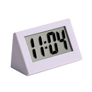 Kiprun đồng hồ mini LCD kỹ thuật số xách tay bảng đồng hồ điện tử cho Phòng ngủ phòng khách trang trí văn phòng nhà cửa máy tính để bàn thời gian hiển thị đồng im lặng