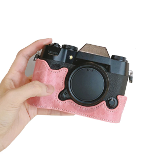 เคสด้านล่างแฮนด์เมดหนัง PU พอดีสำหรับกล้อง XT50ที่มีประตูที่สะดวก