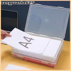 [WYH Store] 👗 Plastic File Storage Box Organization Transparent Square Storage Box A4 Organization Box Desktop Dust-proof Storage Box
