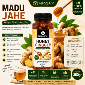 Madu Jahe Merah BALAASYIQ 350g Ampuh atasi batuk kering/berdahak