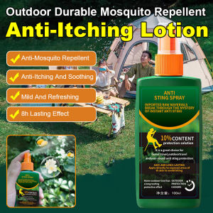 Outdoor Long-lasting Mosquito Repellent Itch Relief Spray for Summer Hikers Campers Fishing Enthusiasts and Outdoor Lovers Effective and Durable