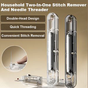 【FAMMY FAEY】New Needle Threader Household Multi-Function Two-in-One Seam Ripper Manual Seam Removal Tool Seam Ripper Elderly Needle Threader二合一拆线穿针器