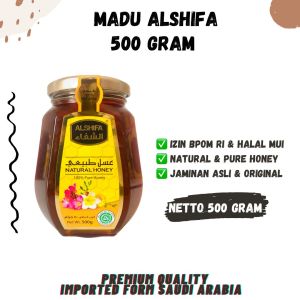 MADU ALSHIFA 500gr Arab Natural Honey Pure Asli Raw Al-shifa Assifa Alsyifa ashifa alsifa Murni