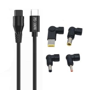 PD100W Laptop Charging Cable with 4 Adapters Type C Port for Multiple Notebook Models Power Supply