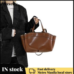 【Maxcity Fast delivery】 High-Quality Women Tote Bag Spacious PU Leather Shoulder Handheld Tote with Stylish Design in Neutral Colors