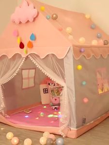 เต็นท์เด็ก เต้นท์ปราสาท พับเก็บได้ แข็งแรง​ ประกอบง่าย เล่นเด็ก เต๊นท์กระโจมสำหรับเด็ก