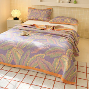 【discount store】1pc 100%cotton Towel Blanket Cartoon Style Blanket for Summer Single/Queen Sofa Blanket Rabbit Printed Plaid(without pillowcase)