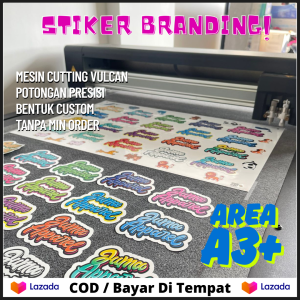 (CROMO) Stiker Potong Putus / Stiker Label Baju / Stiker Brending / Stiker Die Cut / Stiker Custom
