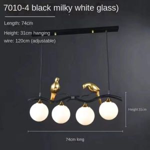 【Free bulb】Nordic Glass Chandelier Post-Modern Creative Cool Ball Lamp in the Living Room Iron Restaurant Bedroom LED Lamps Black Lamps Chandelier Ceiling LED Lights for Room Chandelier for Living Room Bedroom Lamp Lighting Ceiling