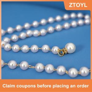 【ZTOYL】 เข็มขัดแฟชั่นสำหรับผู้หญิงเข็มขัดดีไซน์หรูสายรัดเอวไข่มุกสายคาดเอวสีขาวสายโซ่สำหรับผู้หญิงจี้มุกเข้าชุดได้กับทุกชุด