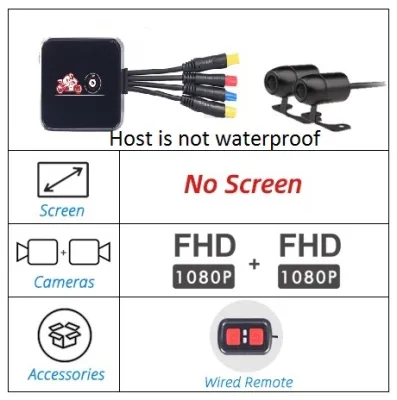 VSYS SYS Dual 1080p FHD motorcycle DVR wifi camera waterproof Dash Camera front and rear view Motor recorder support loop recording G-sensor