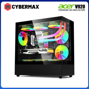 Acer V920 Gaming Computer Case MATX No Screws Throughout Full View With Tempered Glass PC Desktop Case
