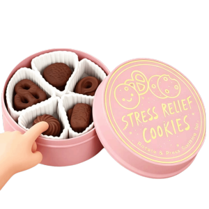 MARGETT Finger Button Simulation Steamed Buns Set Fingertip Pressure Key Cap Clicker Sensory Clicker Toys For Relax Click Dumplings Keyboard Clicker Toy Adults Kids