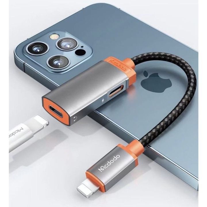 MCDODO CA-049 Dual Lightning Audio Adapter Support iPhone X XR XS