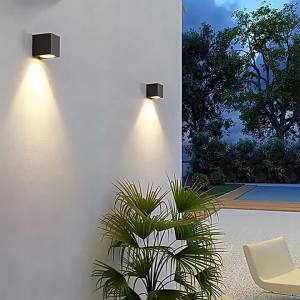 SXH  Outdoor Waterproof Wall Lamp Garden Villa Yard Entrance Lamp Terrace Homestay Pillar Wall Lamp Background Wall Lamp