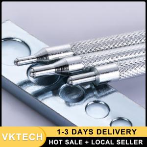 11pcs Die Snap Rivet Tools DIY Leather Craft Metal Heavy Duty Hollow Punch Hole Tool Kit with Base for Install Rivet Button For Leather Tool