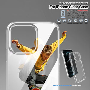 For iPhone 13 Pro Max /11 Pro Max HD Clear Protective Case Shockproof Anti-scratch Phone Case for iPhone 7/8/SE/XS Max/XR/12 Pro Max/13 mini