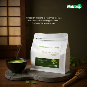 Nutrasip 100% Pure Matcha Ceremonial Matcha for tea ceremony high-end product with umami taste | Matcha Powder Premium Cullinary Grade for blending in drink cooking baking