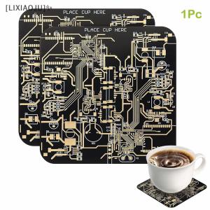 [LIXIAOJU] Creative Circuit Board Coaster Personalized PCB Design Fashion Coaster Dining Table Bar Decoration Drinkware Accessories