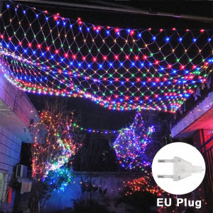 2026 NEW Lampu Hiasan 3x2Meter Fairy Lights Decoration With EU Plug 8 Light Mode Outdoor Waterproof Decoration Lamp Raya