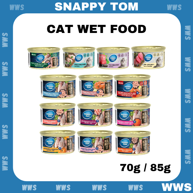 Snappy Tom Cat Canned Food # Cat Wet Food # Grain Free # Makanan Basah Snappy Tom Cat Canned Food # Cat Wet Food # Grain Free # Makanan Basah
