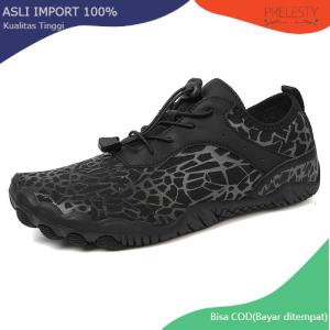 Prelesty Sepatu Pantai Anti Karang Pria Barefoot Shoes Sepatu Air Trekking Sepatu Mancing Renang Senam Gym Yoga Tanpa Tali Keren 393