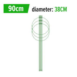 60/75/90cm Tumbuhan Memanjat Sangkar Sokongan Trellis Taman Bunga Tomato berdiri dengan 3 Cincin