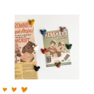 WH Morandi-colored Mickey magnetic sticker resin cartoon refrigerator magnet magnetic photo holder home decor creative item