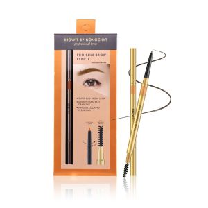 Browit by NongChat Pro Slim Brow Pencil 0.06g บราวอิท บาย น้องฉัตร ดินสอเขียนคิ้ว มาพร้อมแปรงปัดคิ้วที่ขนนุ่ม