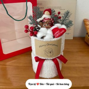 Bó hoa gấu bông đáng yêu đẹp xinh set quà tặng bạn ngày lễ phụ nữ 8 3 giáng sinh nhật noel rẻ cute