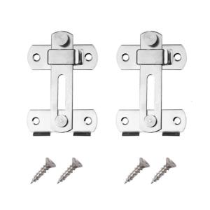 2Pcs Privacy Door Bolt Locks 90/180 Degree Barn Door Lock Antitheft Door Bolt Safety Sliding Door Lock Enduring