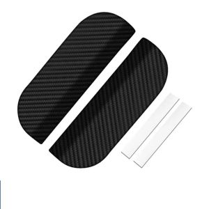 ECILY 2 cái gương chiếu hậu xe tấm chắn sáng hình lông mày Visor sợi carbon xe chiếu hậu bên tuyết tấm che nắng mưa che gương ô tô phụ kiện