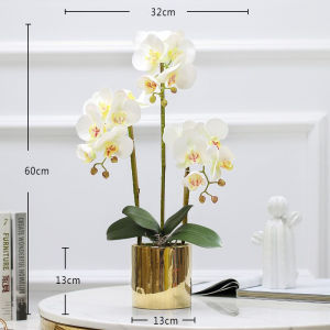 High-end Phalaenopsis Decoration Nordic Style Artificial Flower Decoration Living Room Desktop Table Flower Decoration