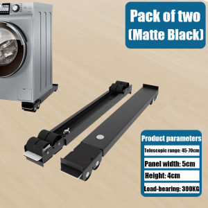 【Never Shake!】Heavy Duty Fridge Stand Mobile Base Anti Vibration Base For Washing Machine Refrigerator Rack Stand with 8 Strong Feet & 4 Locking Wheels Adjustable Flat Dolly Cart Mobile Base for Washer Dryer and Refrigerator