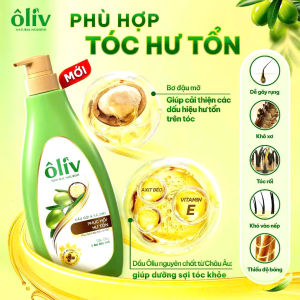 Dầu Gội Ôliv 650ml với chiết xuất từ dầu ôliu nguyên chất giúp nuôi dưỡng từng sợi tóc chắc khoẻ và bồng bềnh suôn mượt