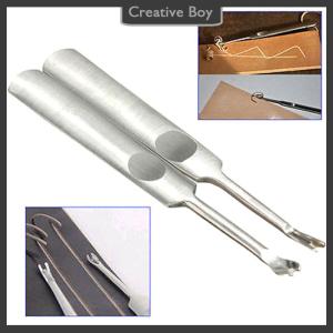 [Creative] Bộ dụng cụ thủ công da khâu vát mép rãnh hình chữ U + V