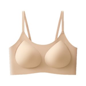Maniyun One-piece Seamless Bra 固定杯 Fixed Cup Skin Color Adjustable Thin Cup Wireless Comfort Bra