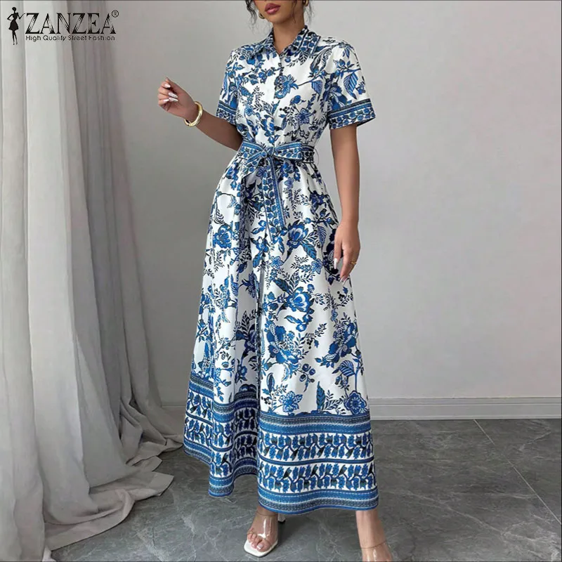 knee length dresses for ladies Zanzea 2023 Autumn Winter Women Long Sleeve Pocket Dress Solid O Neck Casual Loose Dresses Vestidos S- Yellow / M main image 0