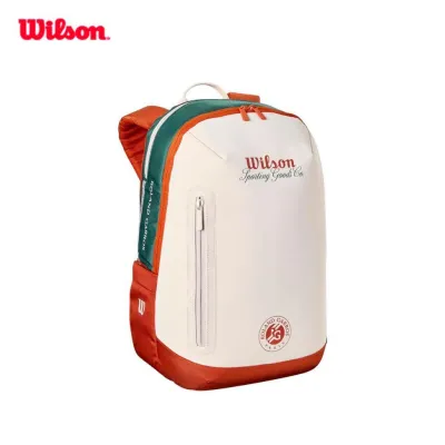 Wilson Roland Garros 2026 Tennis Backpack Cream 2 Racket Compartment WR8052601