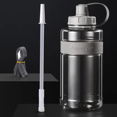 G40322 2L/1.5L/1L/0.6L Sports Water Bottle Plastic Large Capacity Kettle Outdoor with Straw Drinking Bottle Men Women
