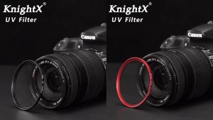 KnightX Bộ Lọc Ống Kính Máy Ảnh Phân Cực CPL UV 49Mm 52Mm 55Mm 58Mm 62Mm 67Mm 72Mm 77Mm Bộ Chụp Ảnh Canon Eos Sony Nikon
