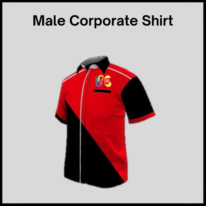 Corporate uniform for men male corporate shirt Red Black