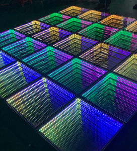 Đèn vô cực Hộp đèn LED vô cực 16 triêu màu Abyss Light hiệu ứng 3D gương vô cực lát sàn hoặc decor tường chịu trọng lực lớn trang trí tạo tiểu cảnh huyền ảo check in cho quán bar pub cafe - Combosett